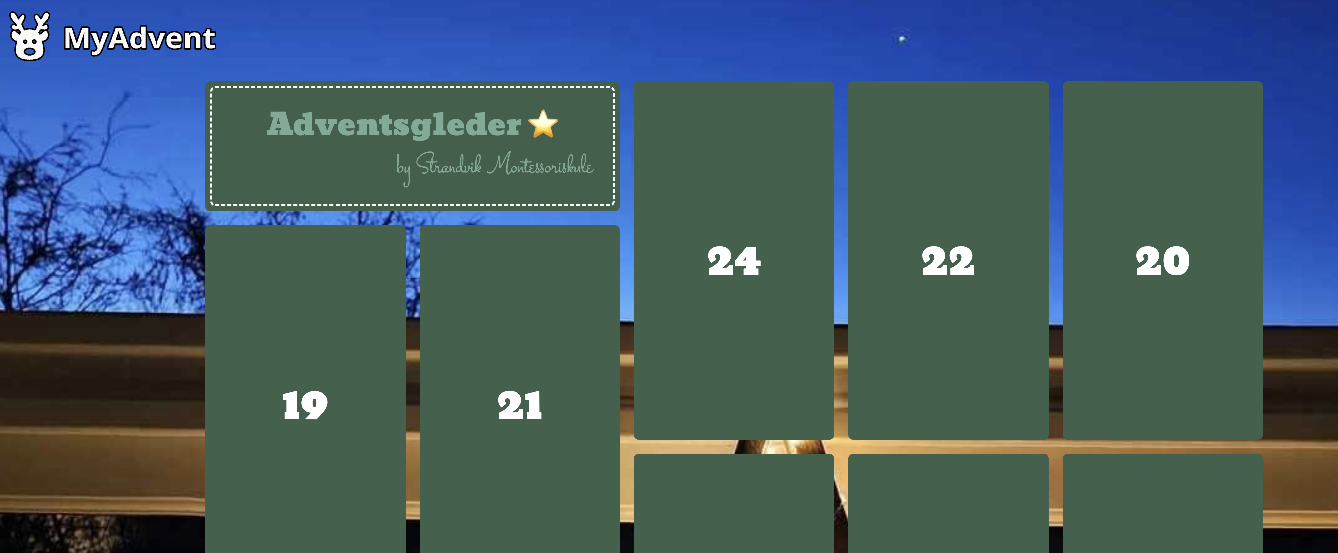 Årets julekalender | Strandvik Montessoriskule